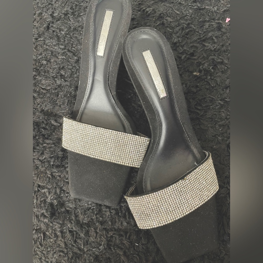 Fashion Nova bling black heels
